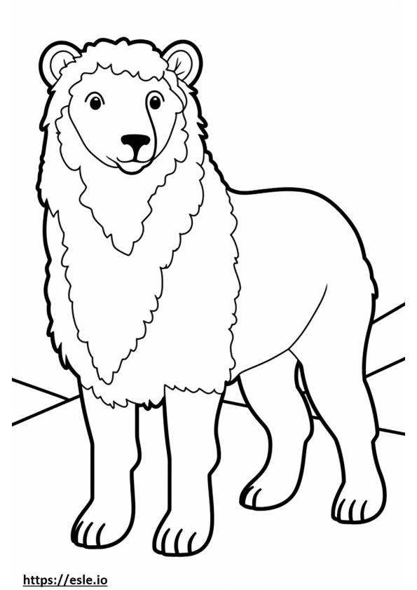 Aussiedoodle Friendly coloring page