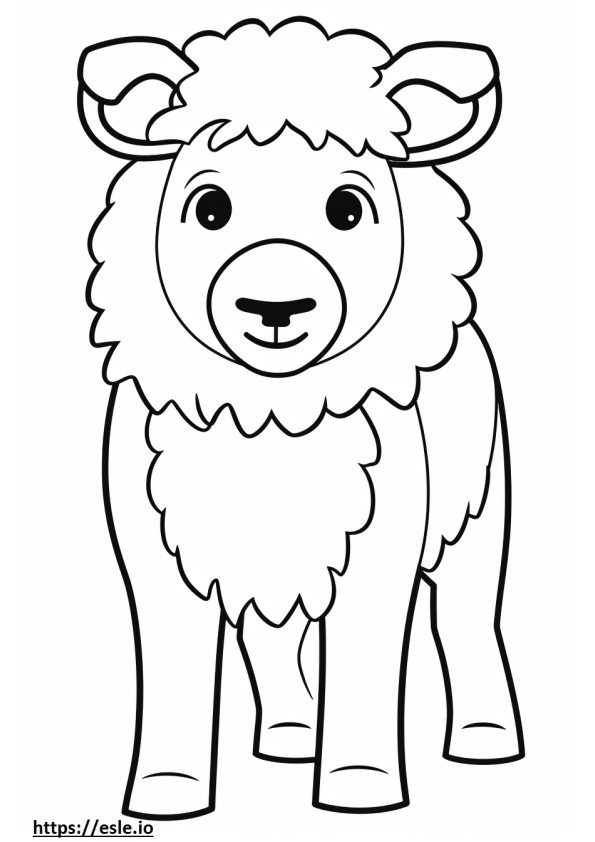 Aussiedoodle Kawaii coloring page