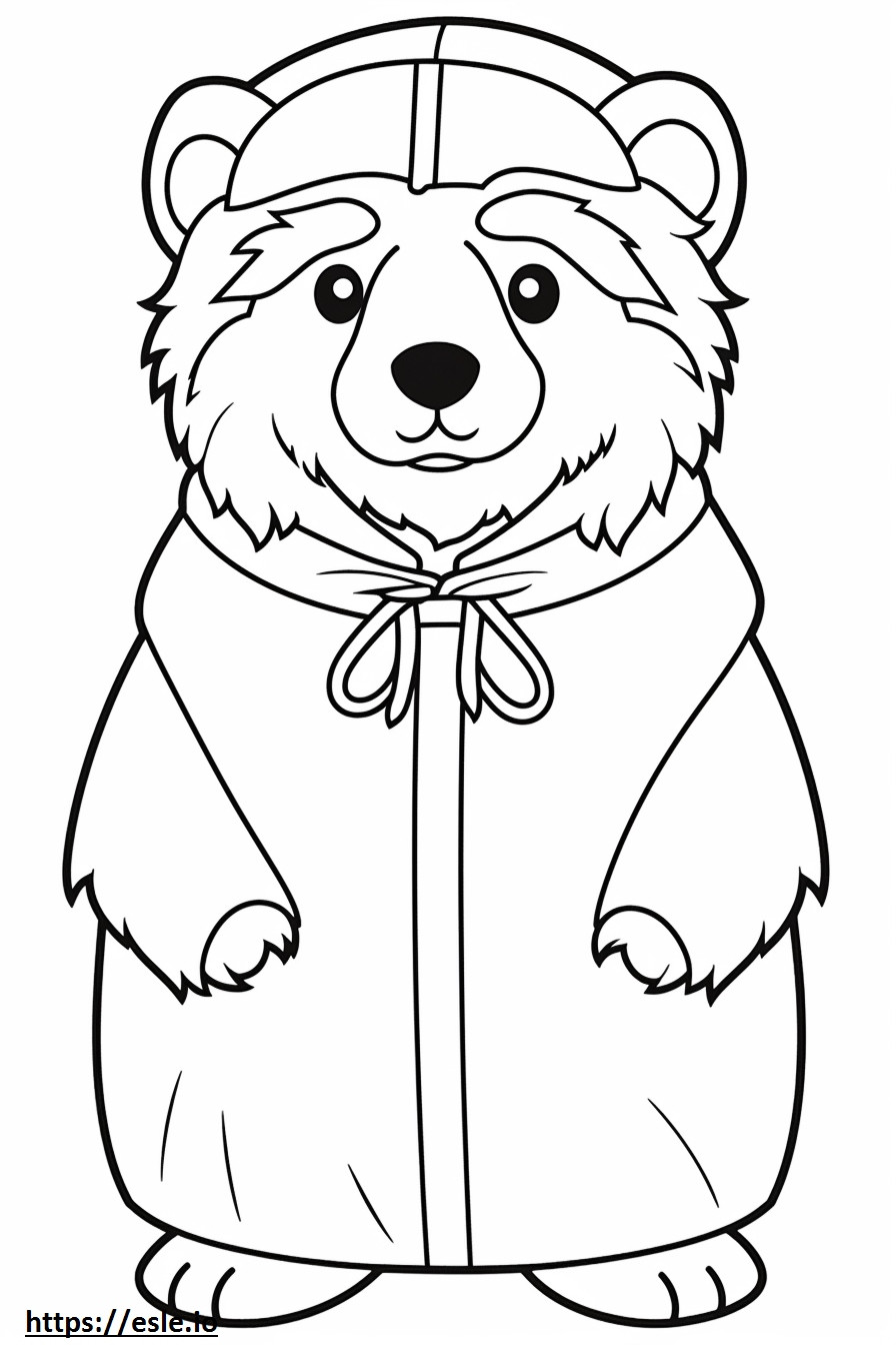 Aussiedoodle Kawaii coloring page