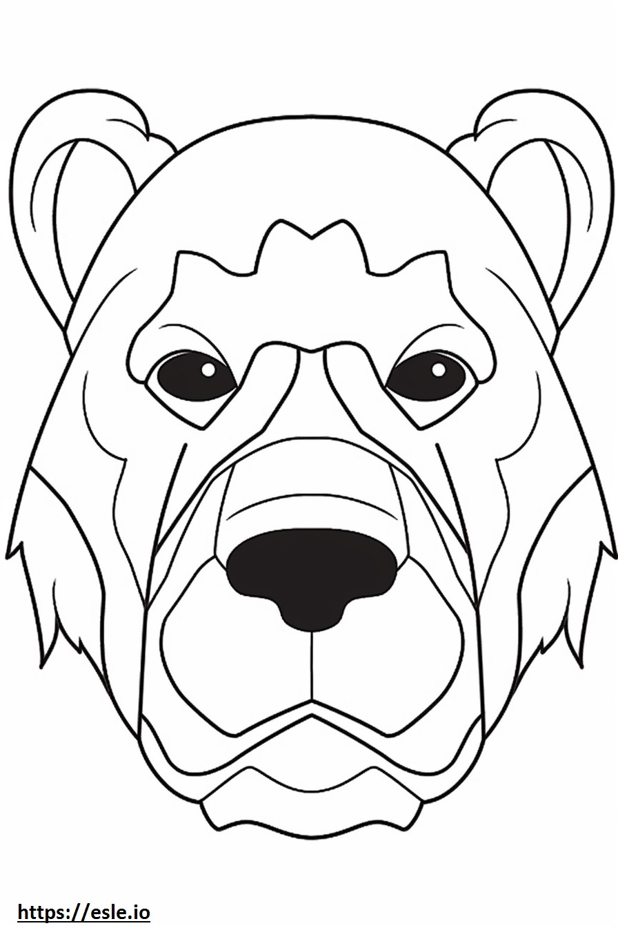 Australian Bulldog face coloring page