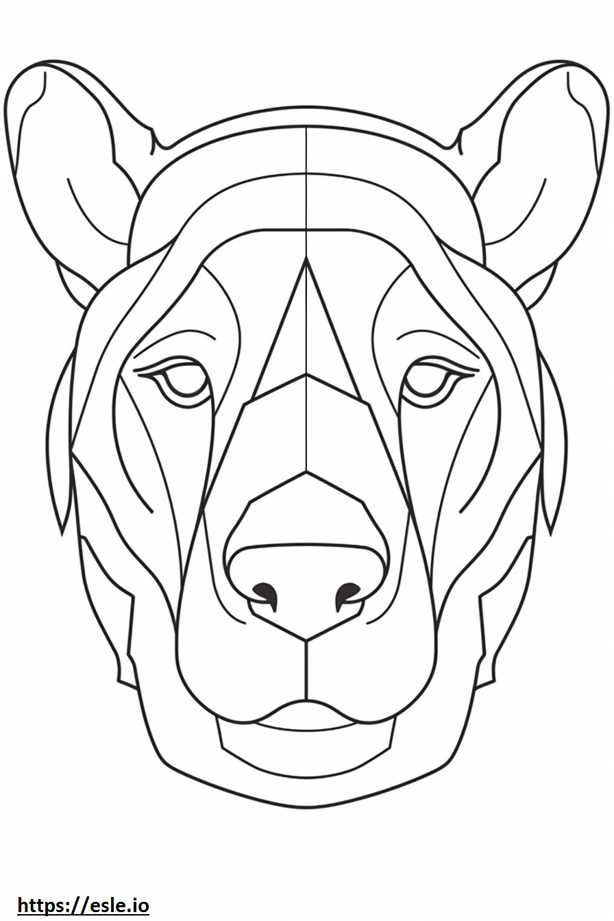 Gezicht van de Australische Bulldog kleurplaat kleurplaat