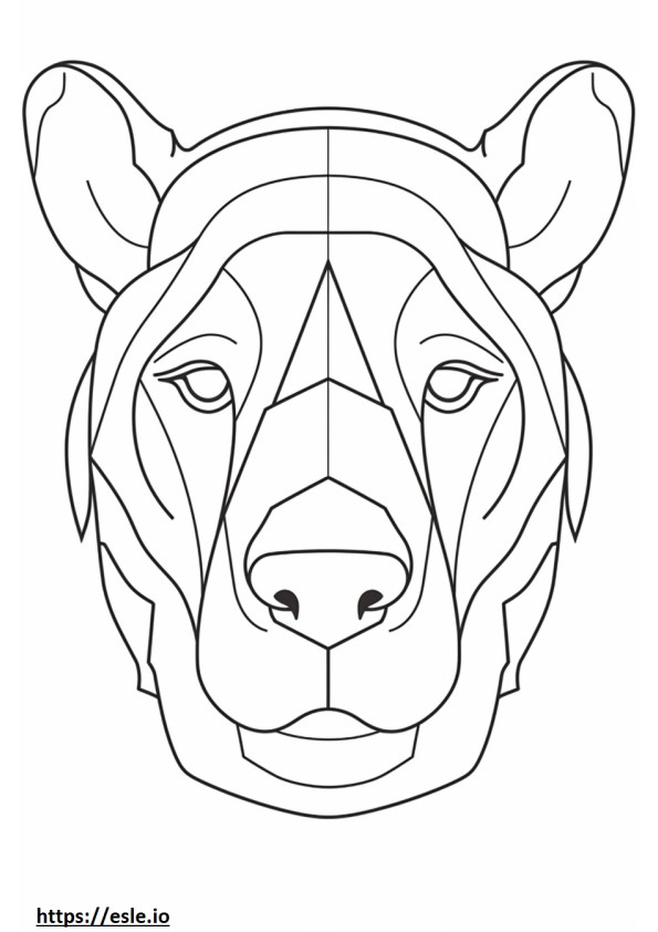Australian Bulldog face coloring page