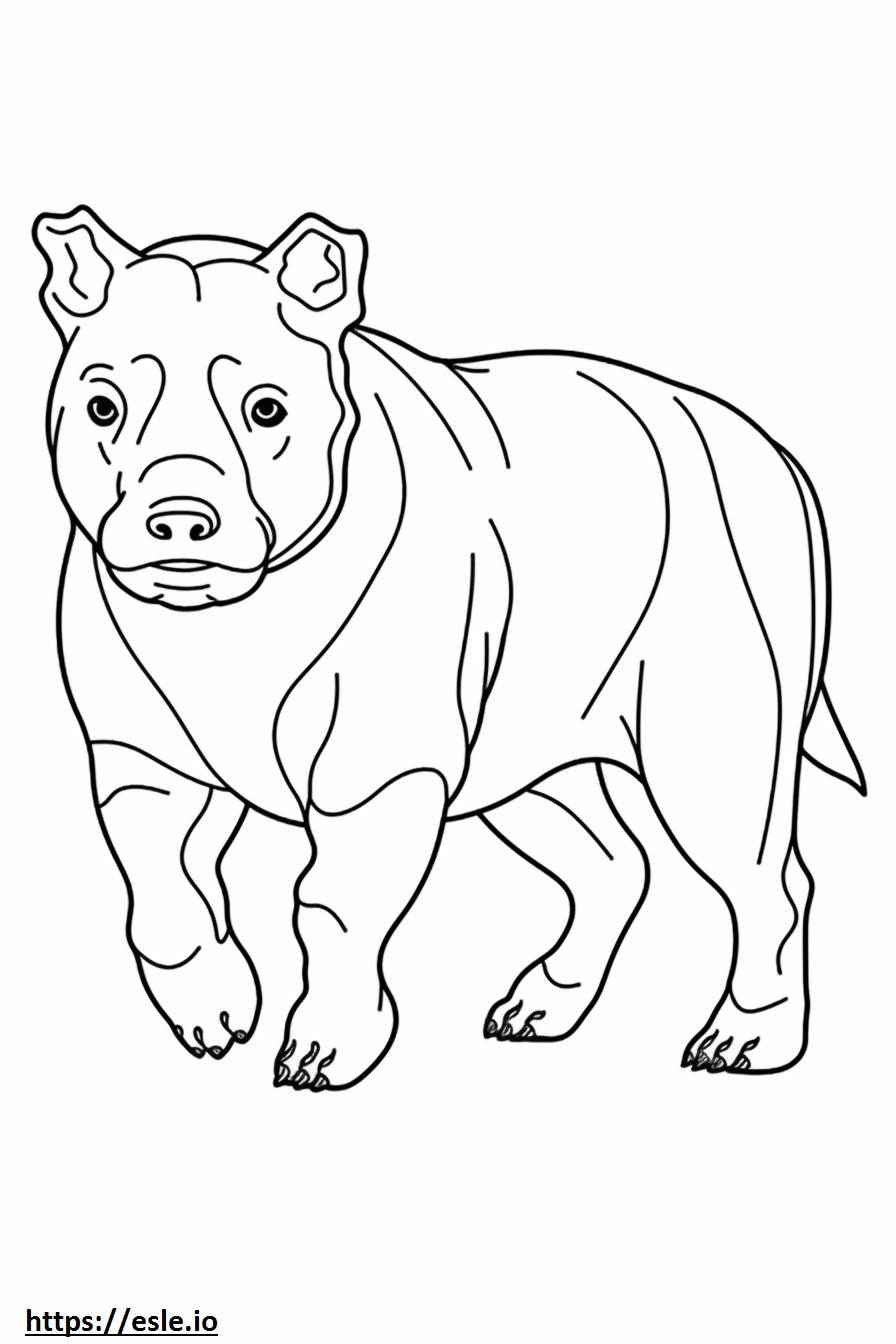 Bebé bulldog australiano para colorear e imprimir
