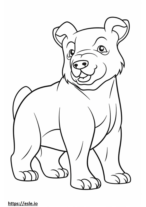 Australian Bulldog baby coloring page