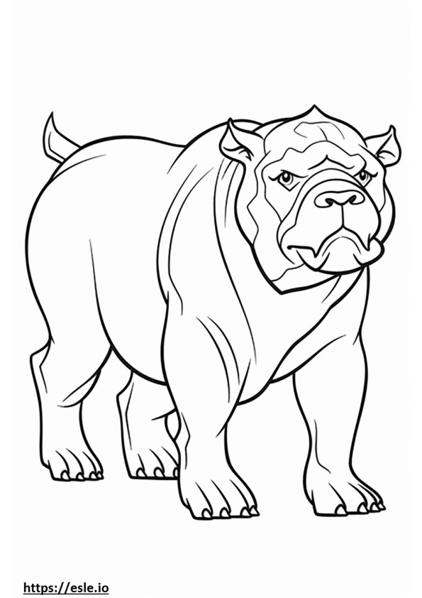 Australische Bulldog-tekenfilm kleurplaat