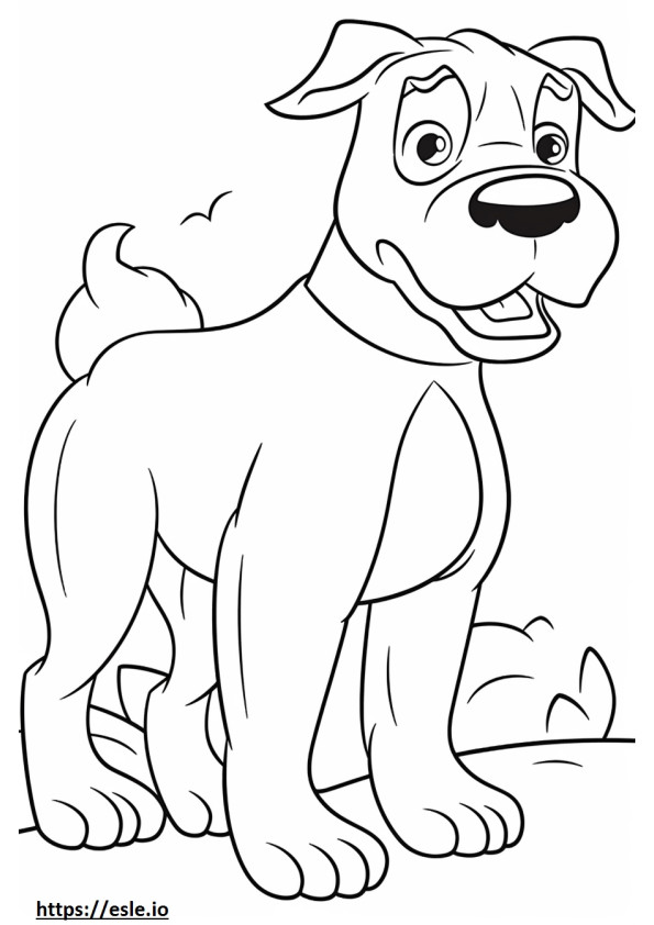 Kartun Bulldog Australia gambar mewarnai