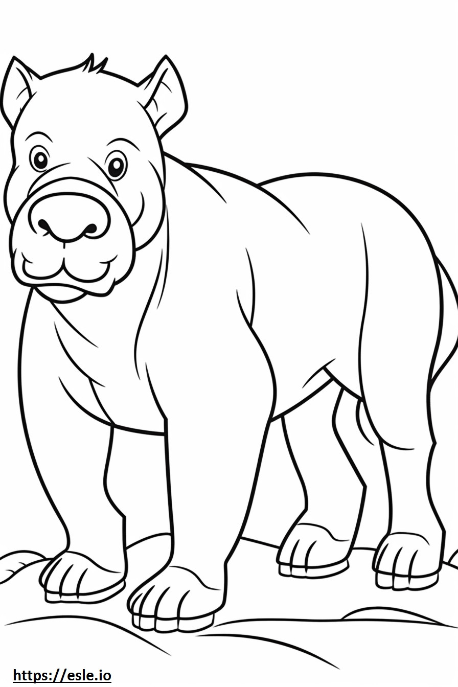 Bulldog Australiano fofo para colorir