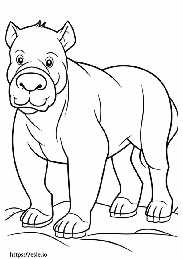 Bulldog australiano lindo para colorear e imprimir