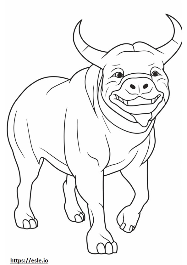 Bulldog australian fericit de colorat