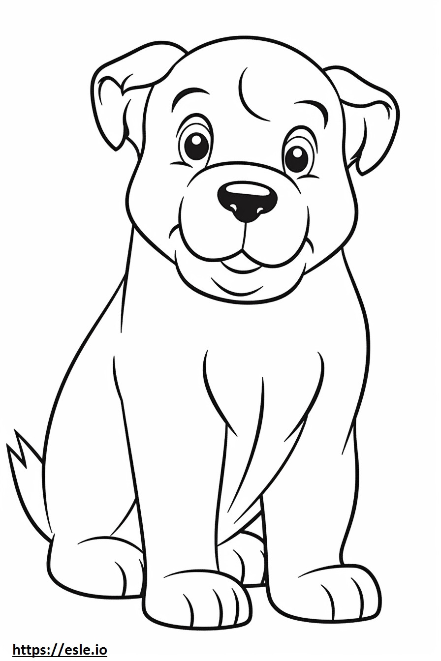 Australian Bulldog cute coloring page