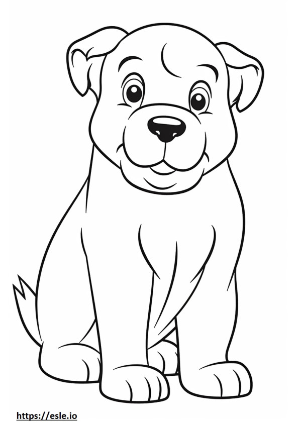 Australian Bulldog cute coloring page