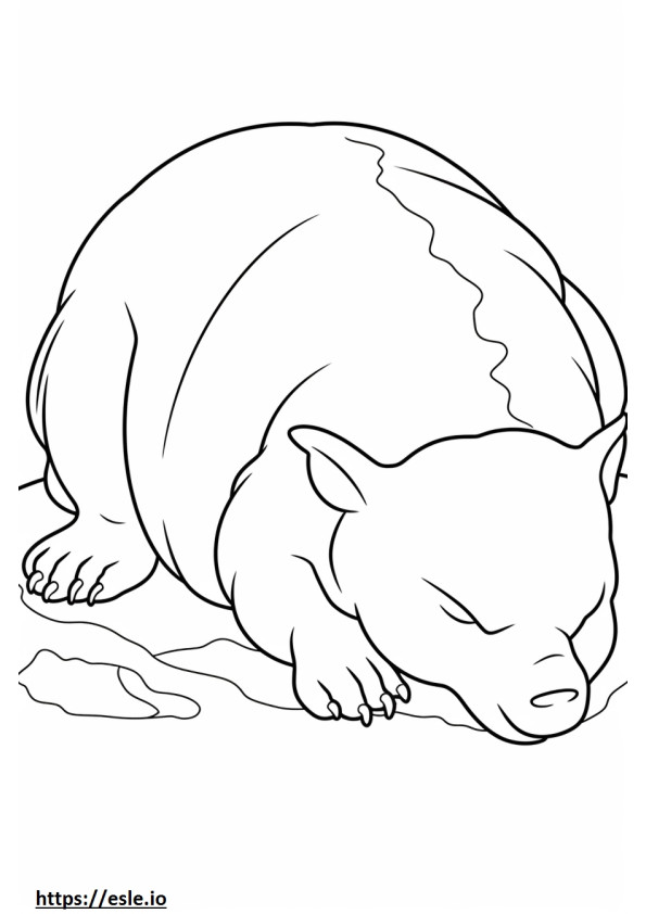 Bulldog Australiano dormindo para colorir
