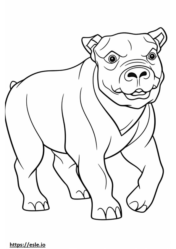 Brincando com Bulldog Australiano para colorir