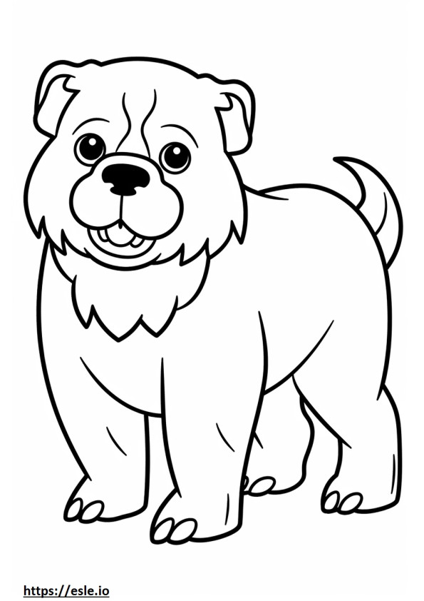Australian Bulldog Kawaii coloring page