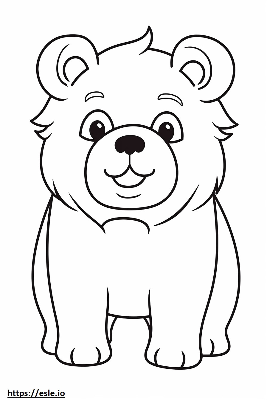 Bulldog Australiano Kawaii para colorear e imprimir