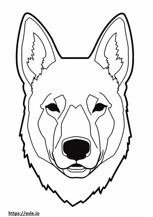 Australian Cattle Dog face coloring page