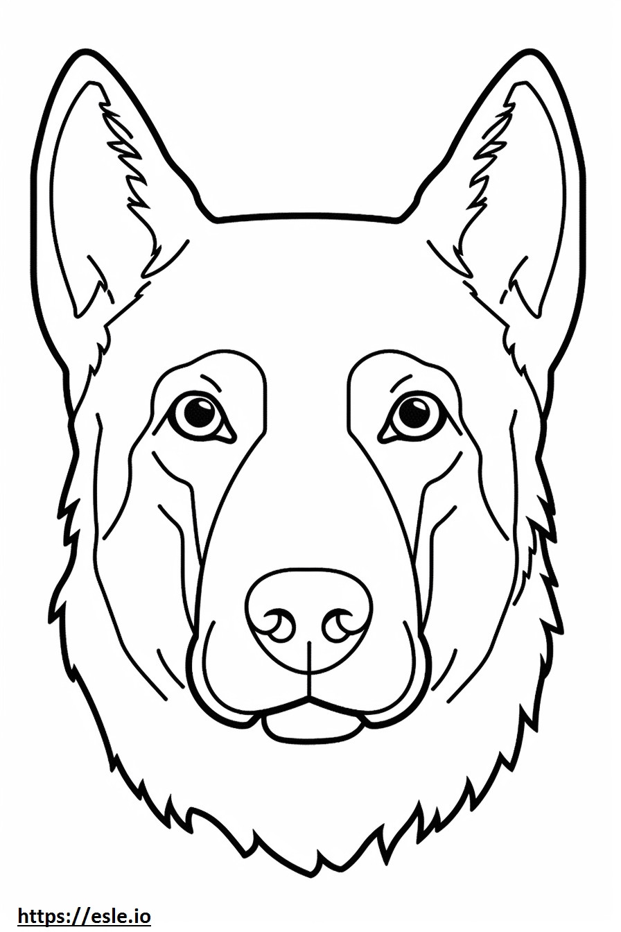 Australian Cattle Dog face coloring page