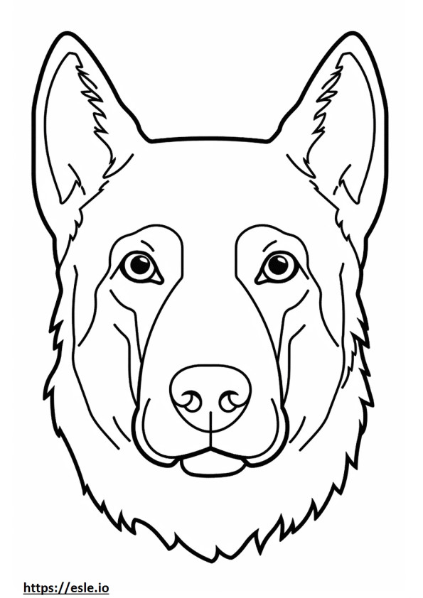 Fața de câine de vite australian de colorat