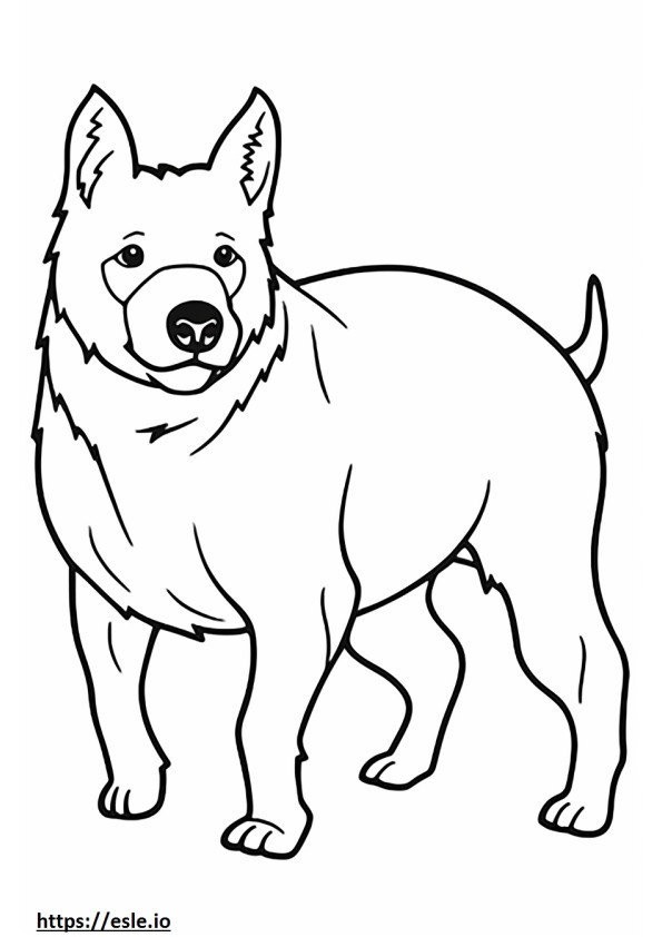 Dibujos animados de perro de ganado australiano para colorear e imprimir