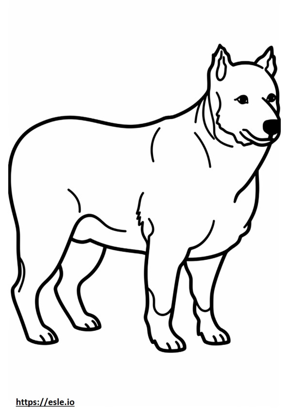 Australischer Rinderhund-Cartoon ausmalbild