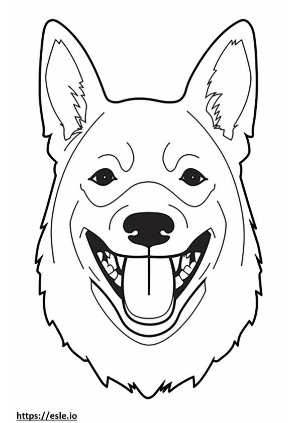 Ausztrál szarvasmarha kutya mosoly emoji szinező