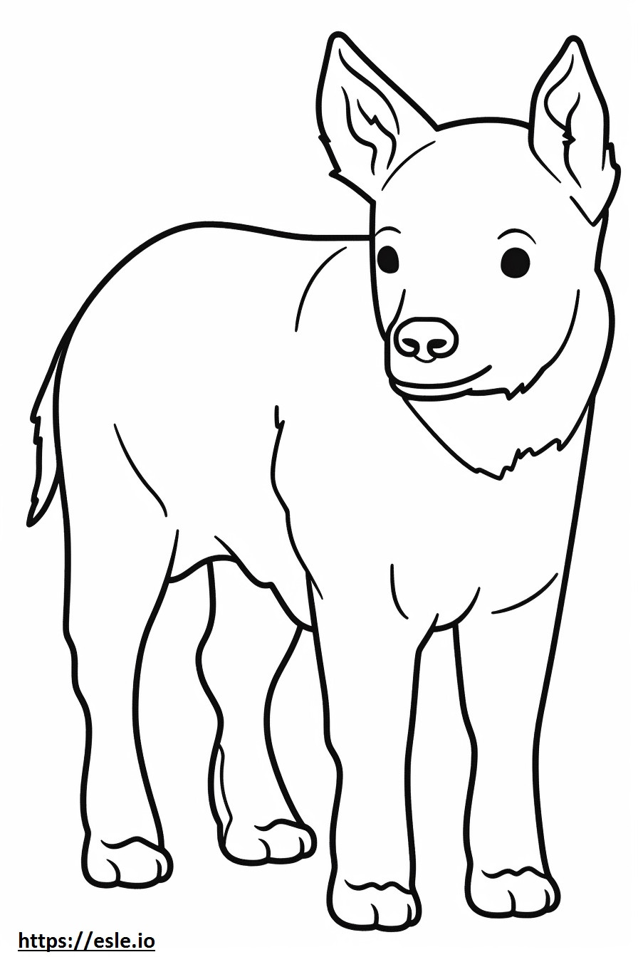 Australischer Rinderhund Kawaii ausmalbild