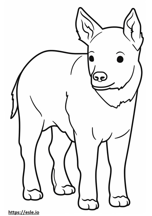 Australian Cattle Dog Kawaii coloring page