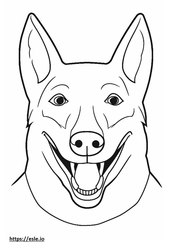 Emoji uśmiechu australijskiego psa Kelpie kolorowanka