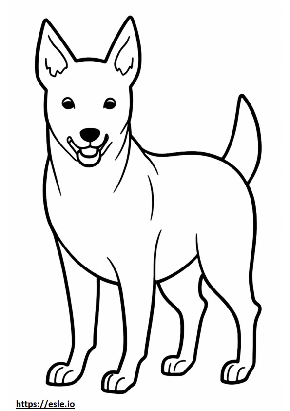 Cachorro Kelpie Australiano Kawaii para colorir