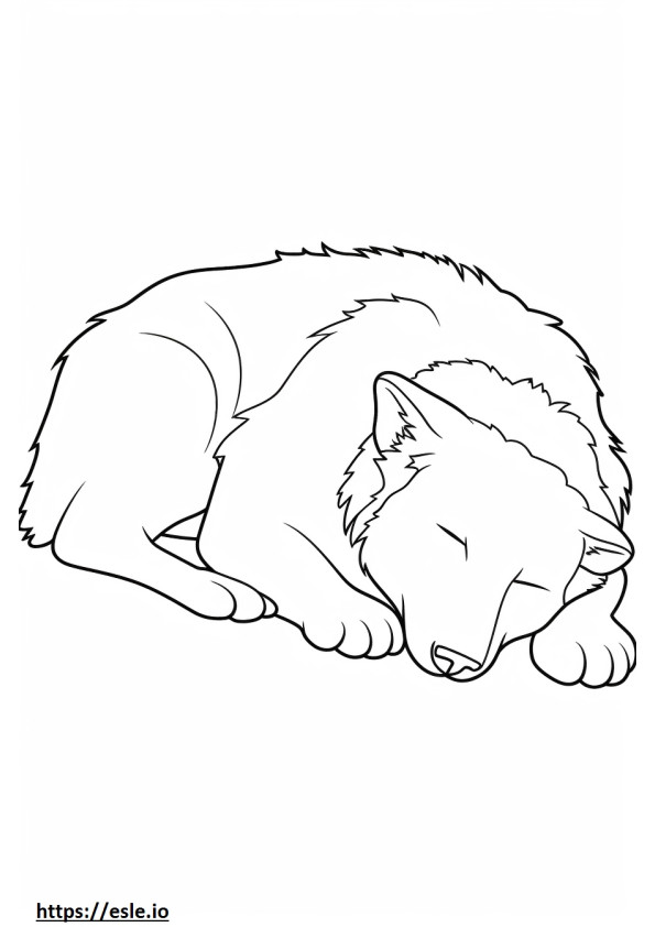 Australian Shepherd Sleeping coloring page