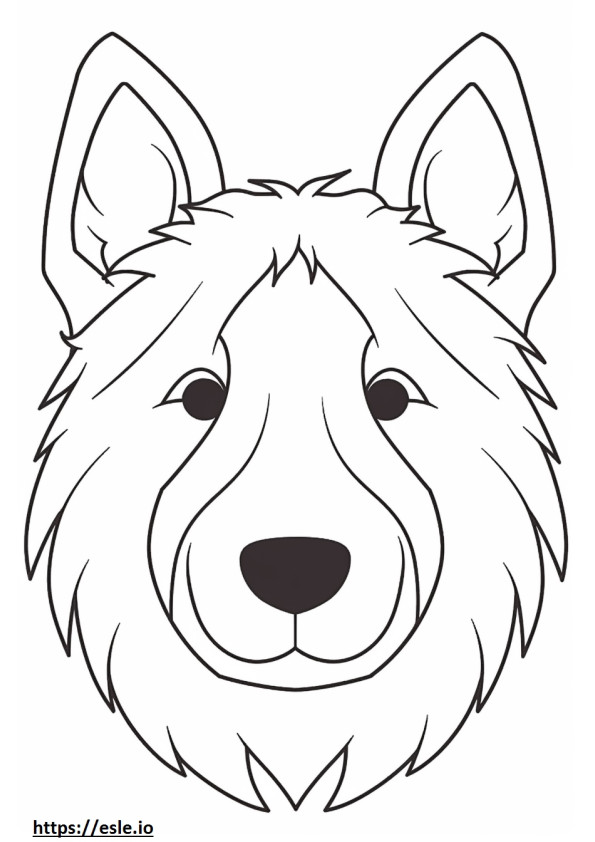 Australian Terrier face coloring page