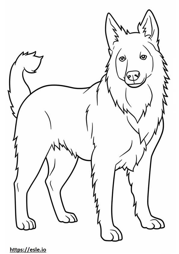 Corpo inteiro de Terrier australiano para colorir