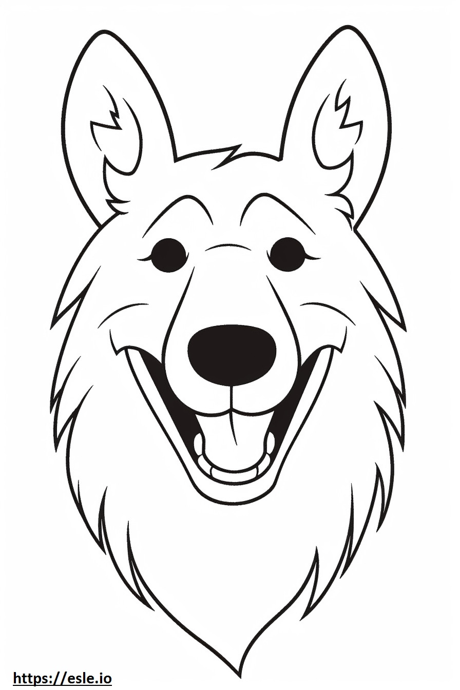Emoji de sonrisa de Terrier australiano para colorear e imprimir