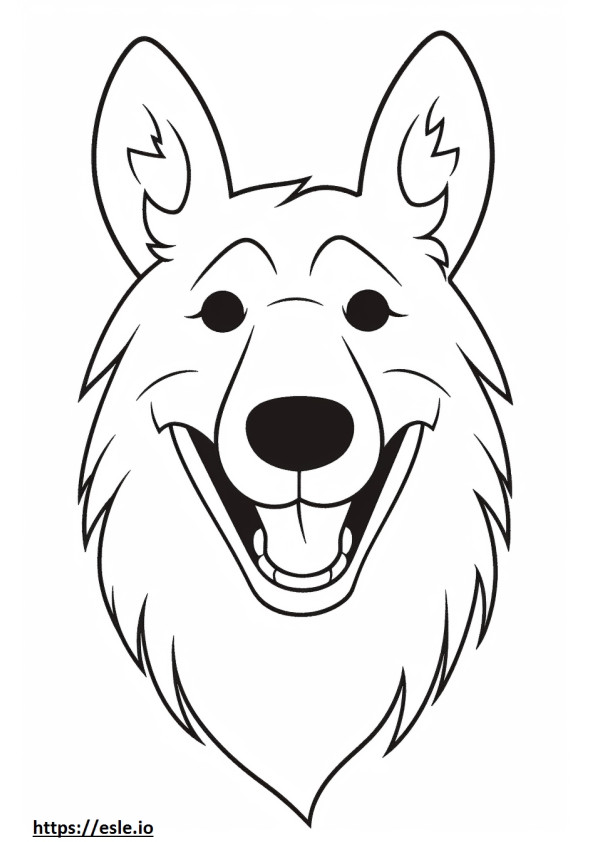 Emoji de sorriso de Terrier Australiano para colorir