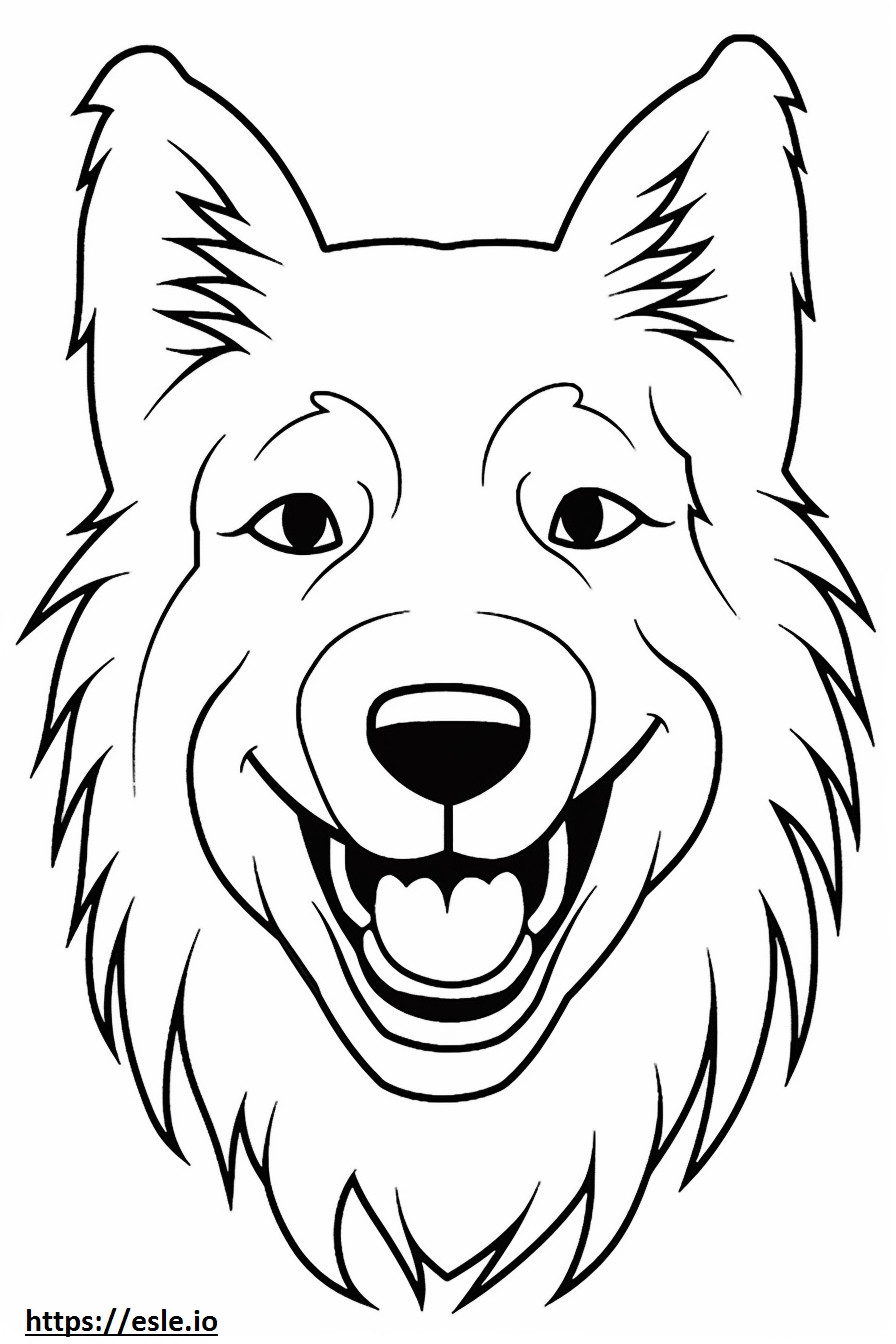 Australian Terrier smile emoji coloring page