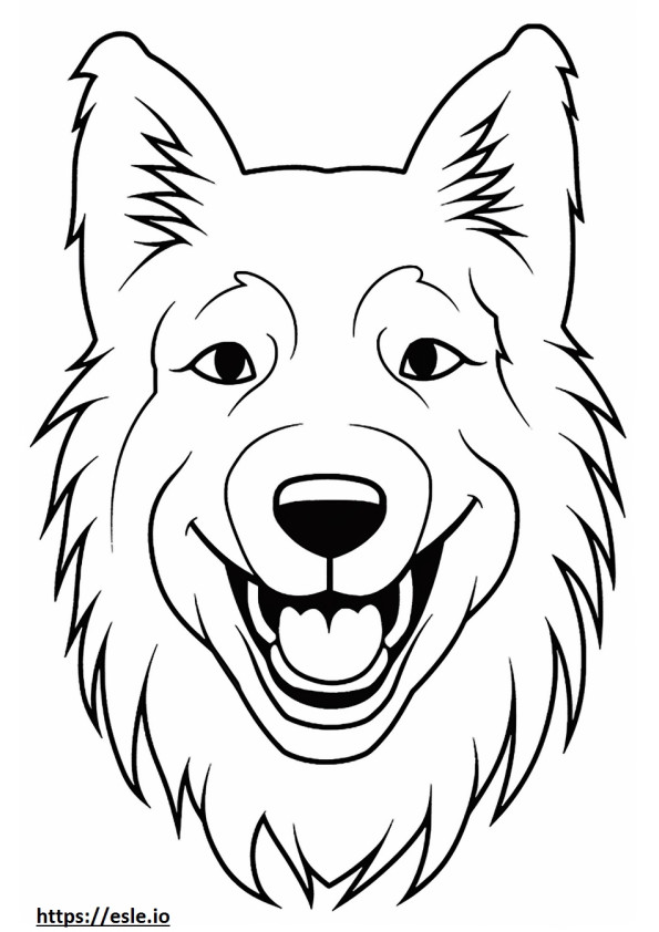 Coloriage Emoji sourire de Terrier australien à imprimer