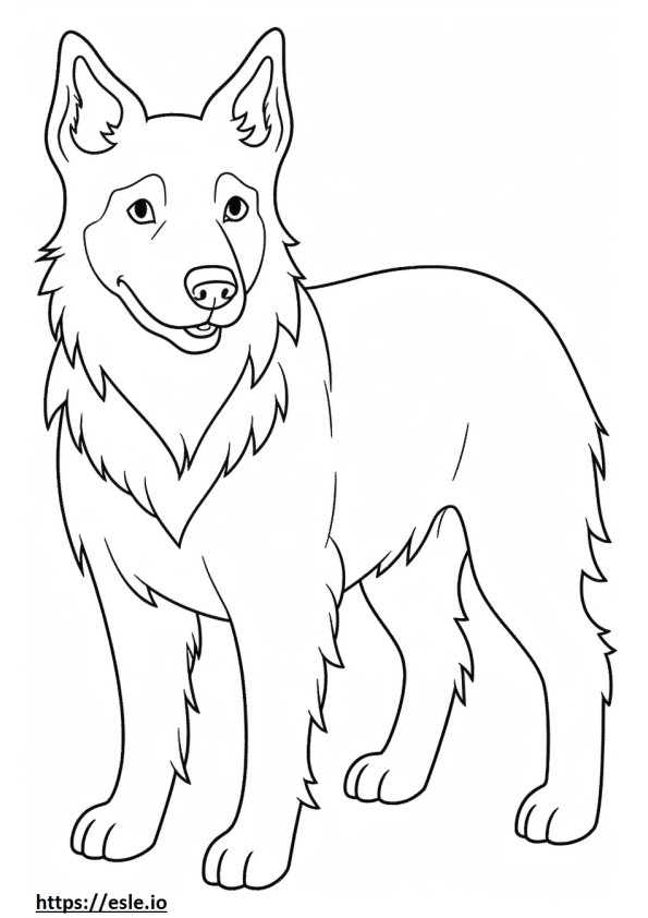 Coloriage Caricature de Terrier australien à imprimer