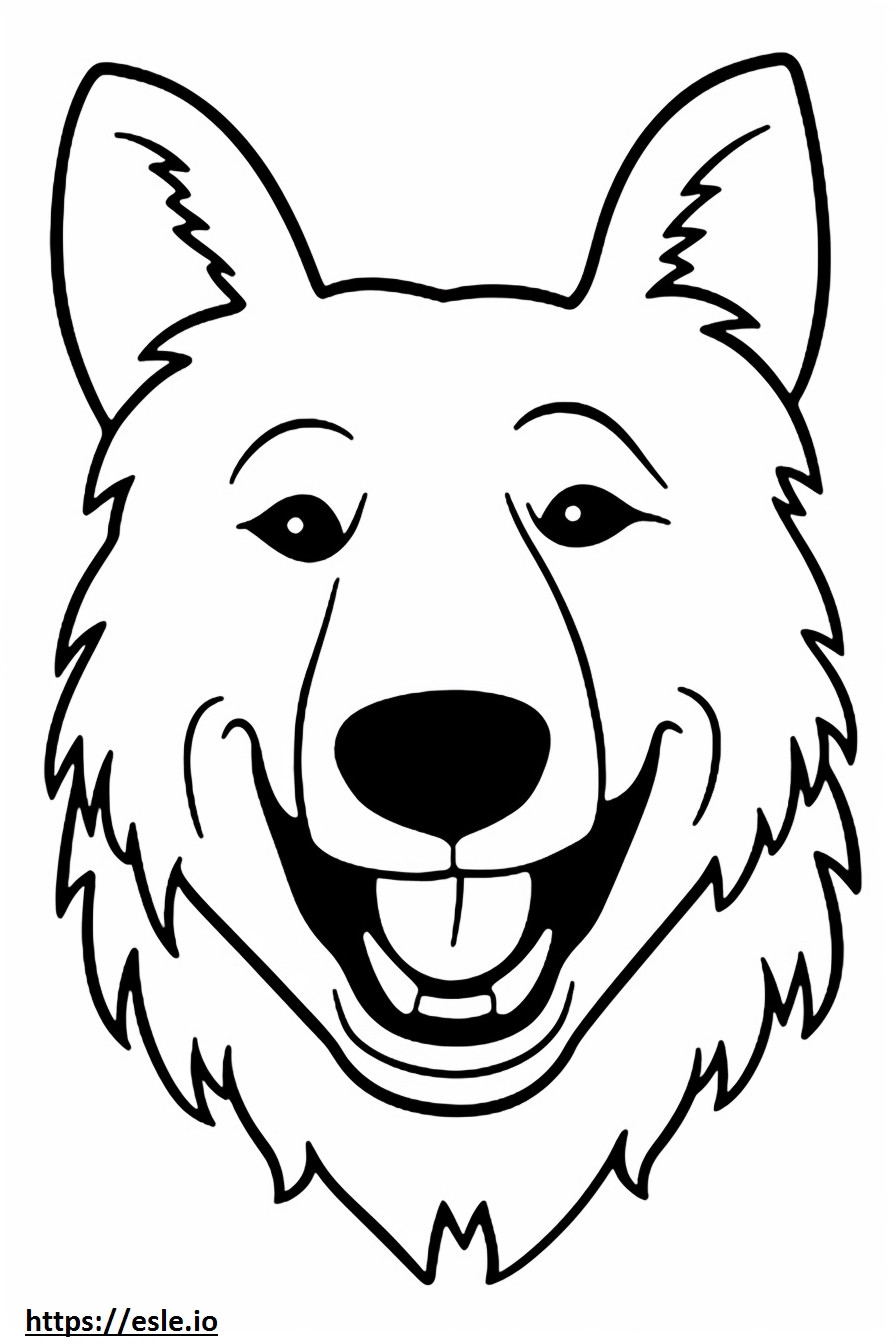 Coloriage Emoji sourire de Terrier australien à imprimer