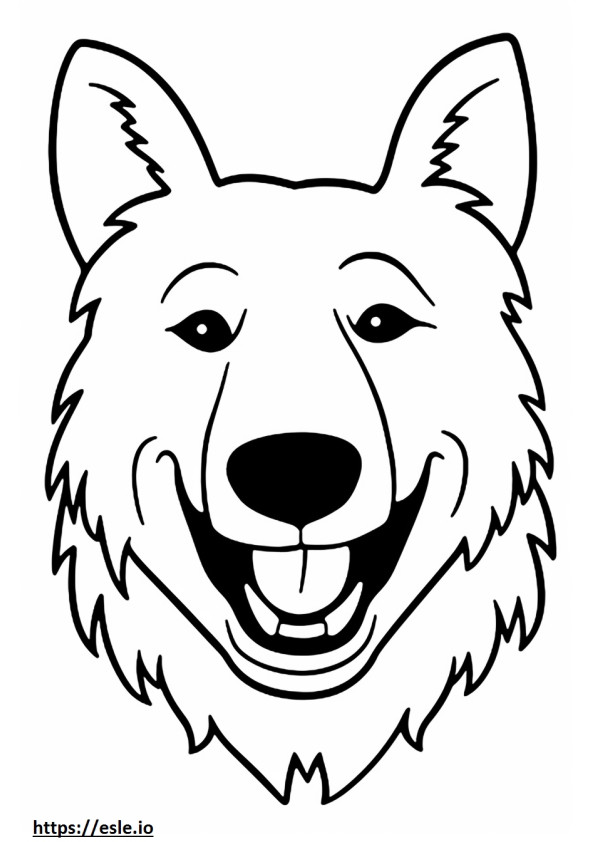 Emoji cu zâmbet Terrier australian de colorat