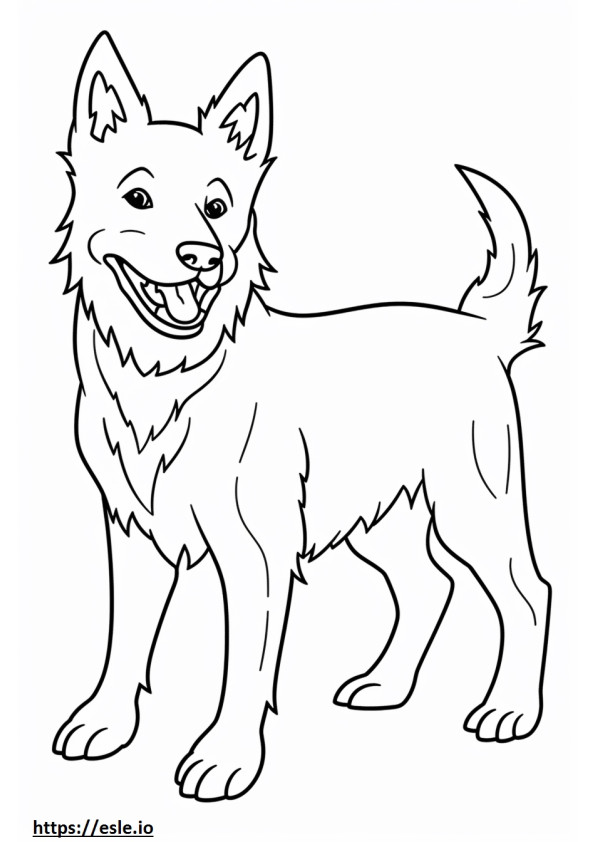 Australian Terrier happy coloring page