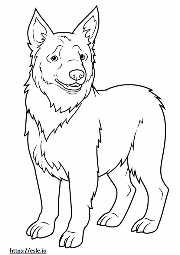 Australian Terrier happy coloring page