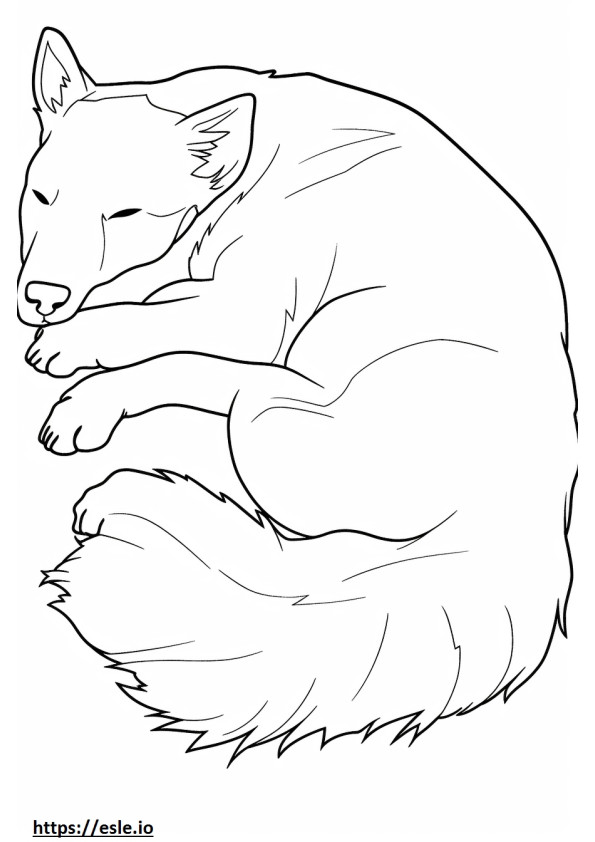 Terrier australiano durmiendo para colorear e imprimir