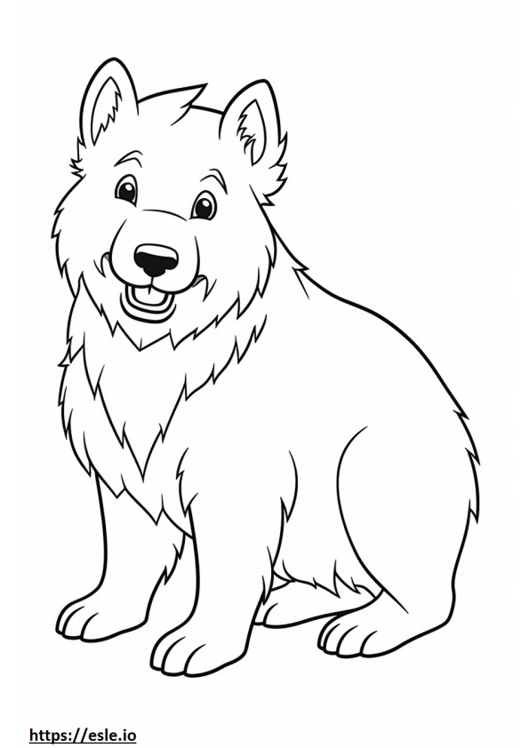 Terrier Australiano Kawaii para colorir
