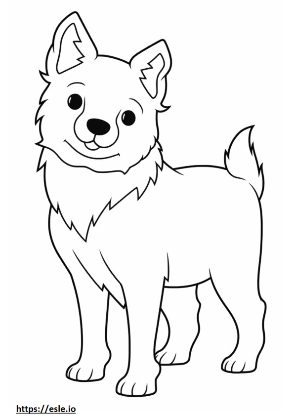 Terrier Australiano Kawaii para colorear e imprimir