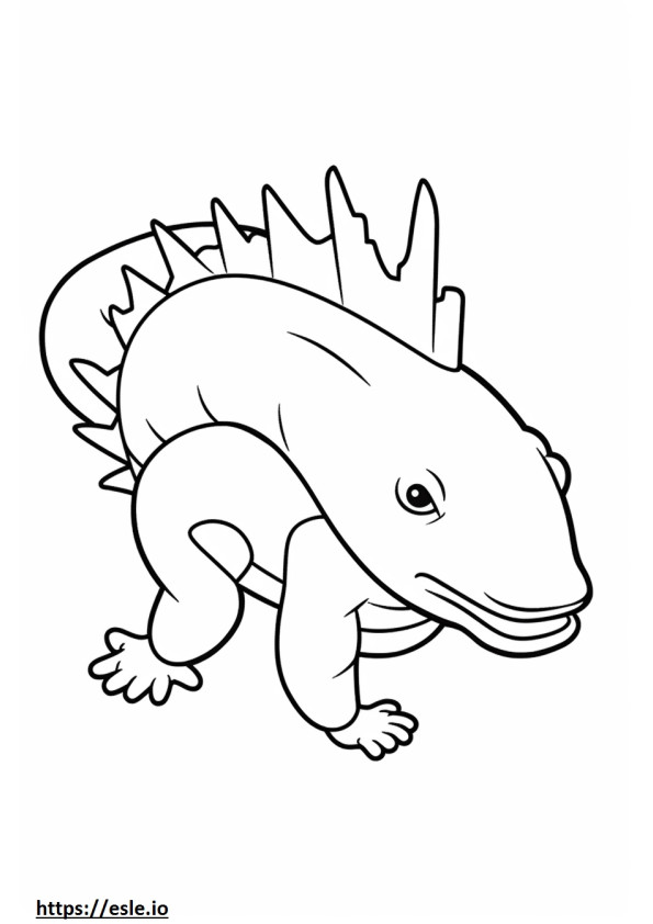 Bambino Axolotl da colorare