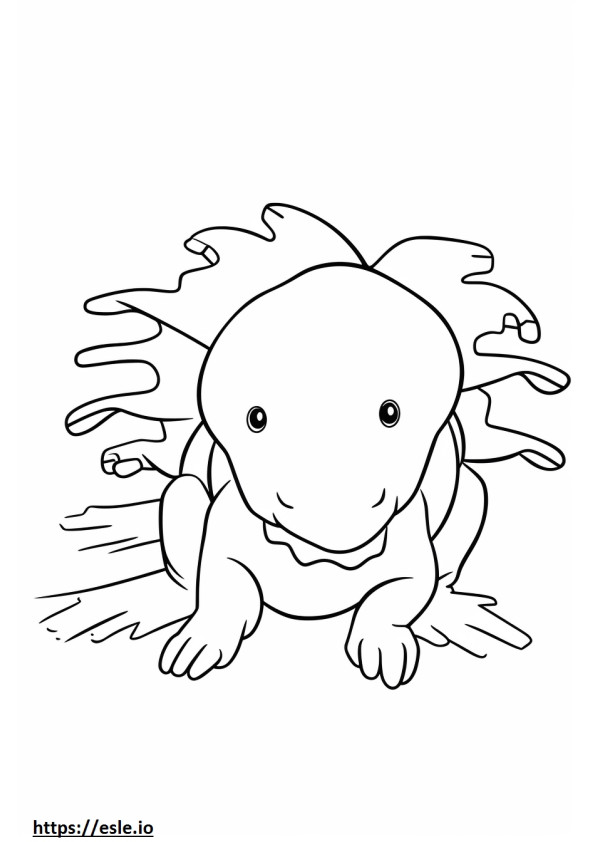 Axolotl-Baby ausmalbild