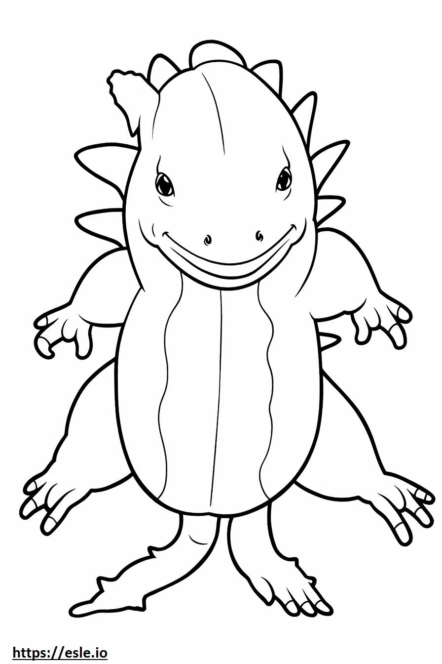 Axolotl baba szinező
