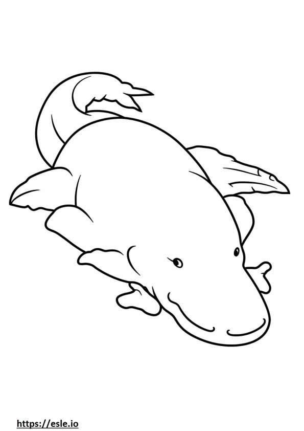 Axolotl Sleeping coloring page
