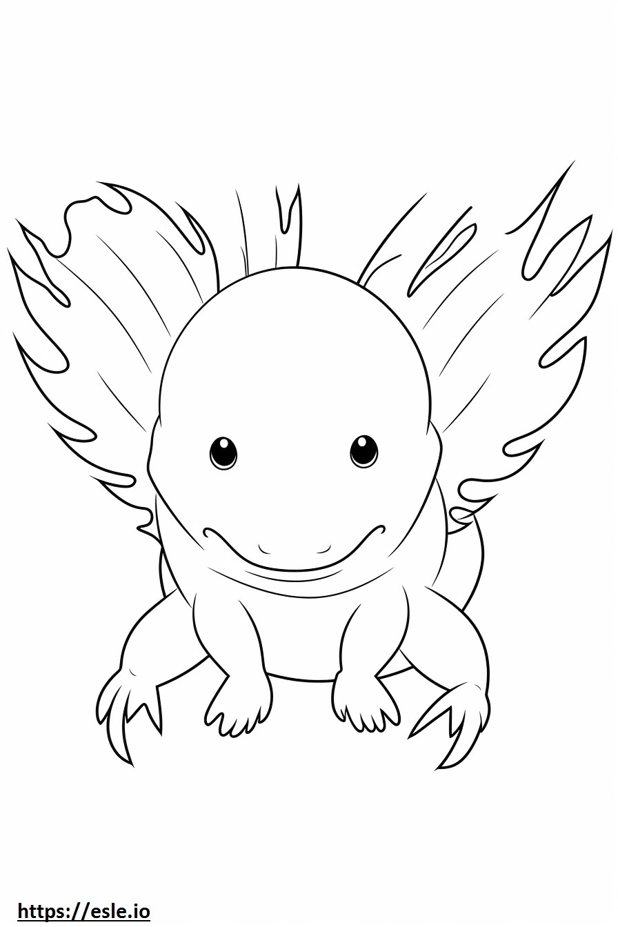Axolotl Kawaii szinező
