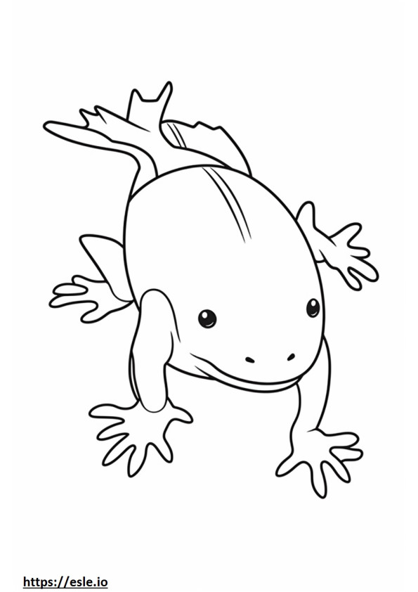 Ramah Axolotl gambar mewarnai